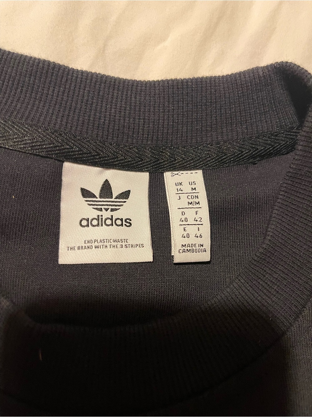 adidas Originals Women’s Black Lace-Up Side Sweatshirt Size M - Picture 3 of 3